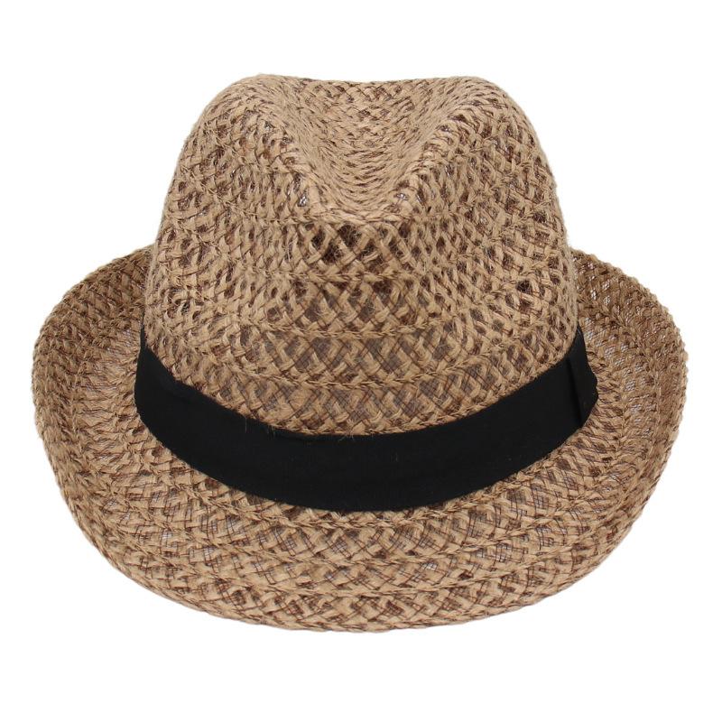 Hollow Straw Hat Hand-Woven Cool Hat Hawaiian Sunscreen Visor Sweet Jazz Hat Lady