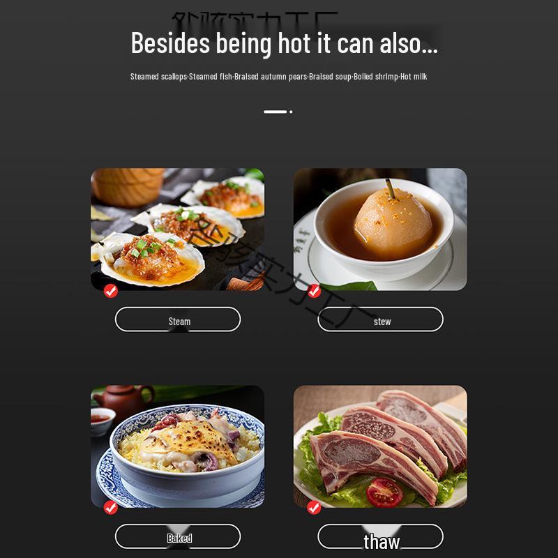 Compact 2025L Microwave Oven: Fast Heating, Mechanical Knob, Turntable, Steaming & Baking, Energy Efficient