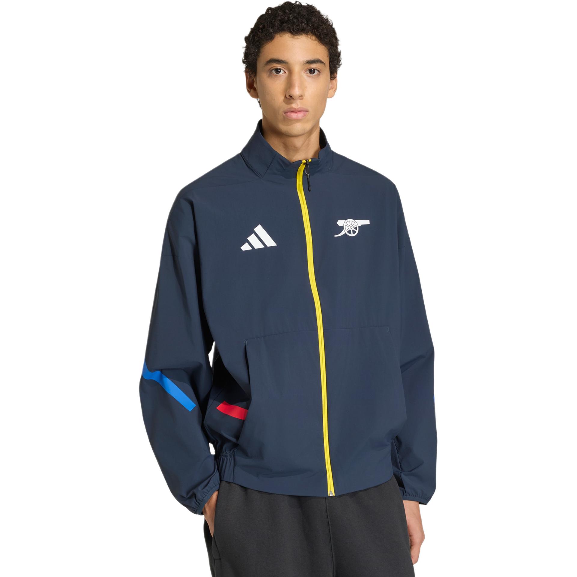 Куртки Adidas Унисекс Темно-синий Воротник-стойка Умеренный Другое KB1800 M