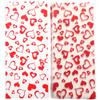 100Pcs Adorable Heart Pattern Candy Bags Premium Food-Grade Plastic Small Treat Bags for Valentine's Day Cookies Snacks Festive