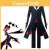 Costum Cosplay Hazbin Hotel Blitzo Set Jachetă Cu Cravată Și Mănuși Perfect Pentru Fanii Anime