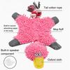 Plush Duck Dog Toy Indestructible Stuffed Animal Squeaky Toy Rope Knot Chew Toy for Aggressive Chewers Puppy Teething And Fetch Play