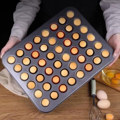 48 Kavite Kek Kalıbı yapışmaz Kolay Bırakılan Bulaşık Makinesinde Yıkanabilir Karbon Çelik Muffin Mini Kek fırın tepsisi Kalıp Mutfak Malzemeleri
