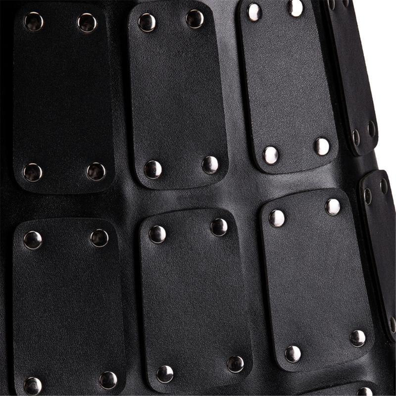 Medieval Faux Leather Waist Armour Double Sides Thigh Armour,Mercenary & Knights Skirt Armour Halloween Cosplay Costume