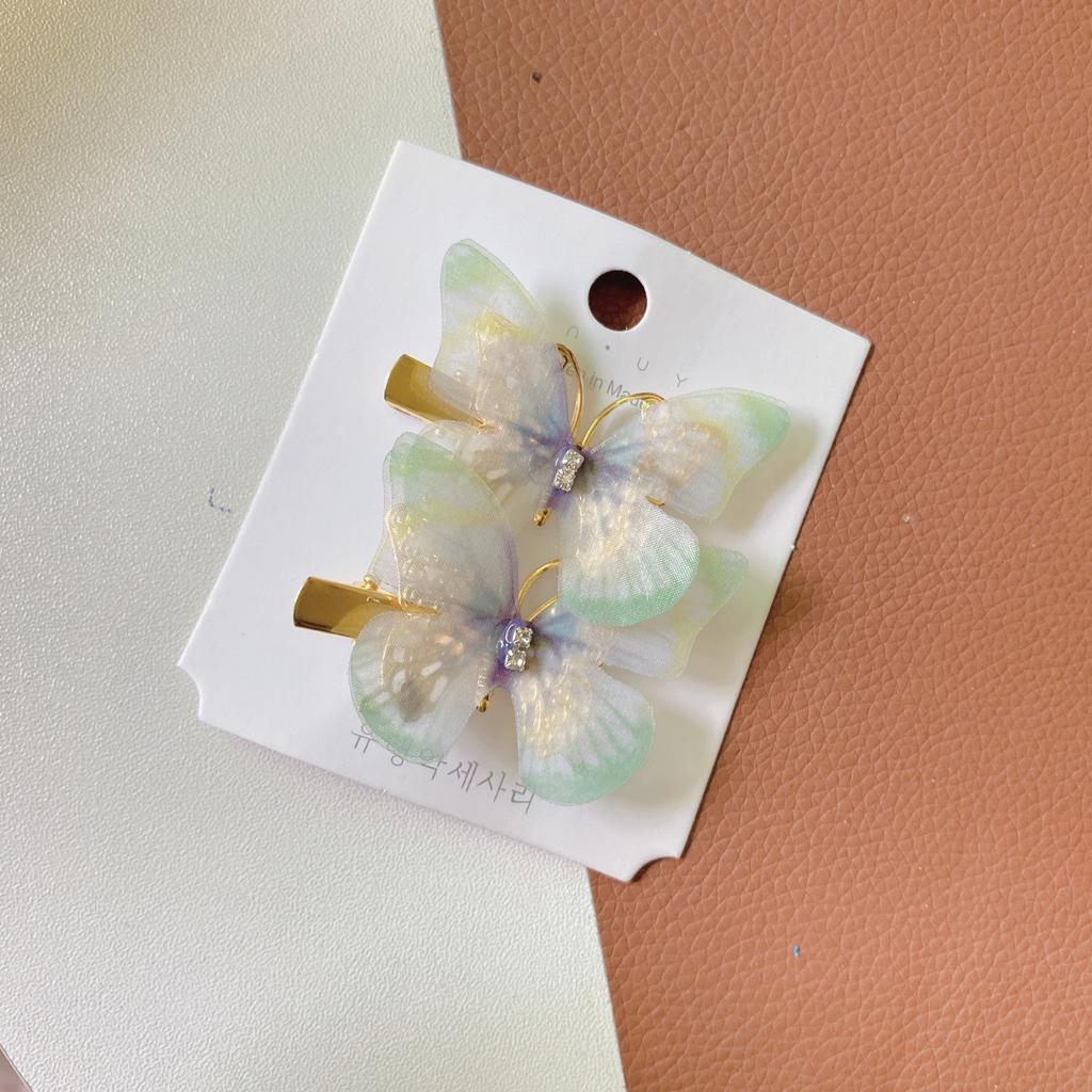 Bunte Schmetterlings-Haarnadeln, Mädchen-Haarspangen, Haarspangen, Damen, süßes Haarschmuck, Regenbogen-Kopfbedeckung, modischer Haarschmuck