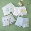 4Pcs Children Boys Daily Wear Boxer Cotton Underwear Breathable Briefs Cute Cartoon Soft Comfortable Shorts