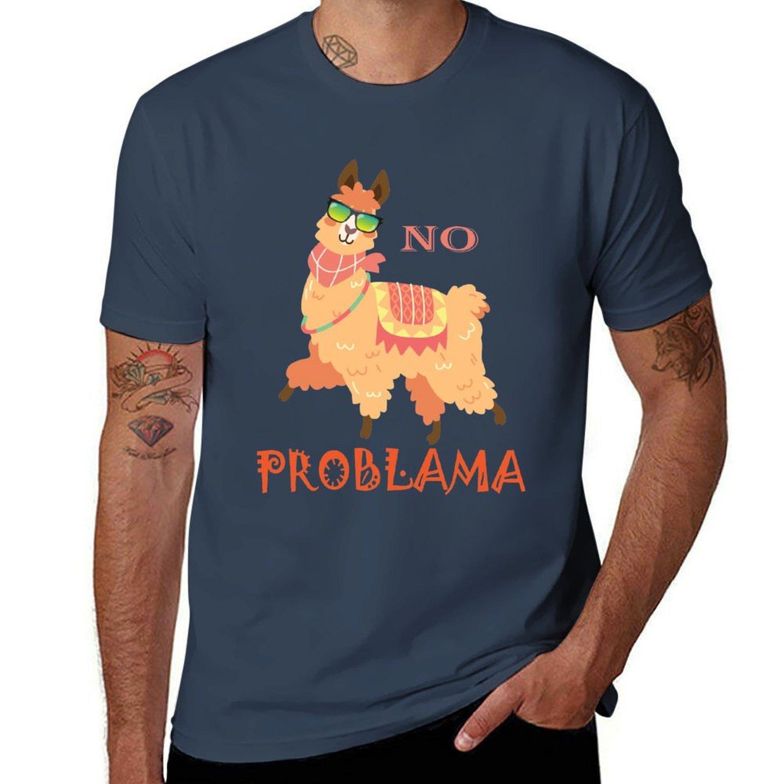 No Problama Lama With Sunglaess Tshirt Casual Work Wear Tshirt S