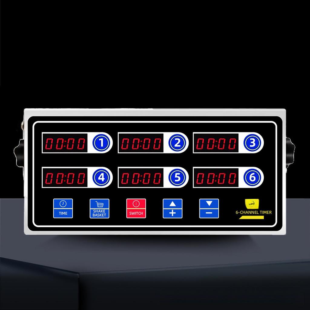 Timer Commerciale da Cucina in Acciaio Inossidabile a 4/6/8/12 Canali Dispositivo di Promemoria con Temporizzazione Precisa Schermo LED HD Timer