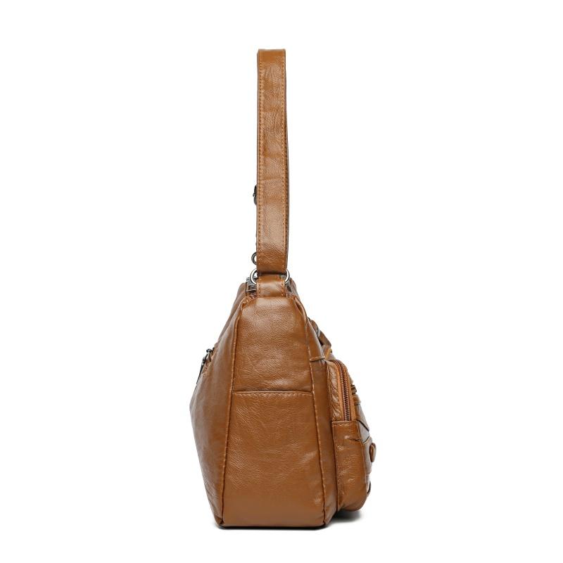 Tasche für mittlere und ältere Menschen, Damen-Schultertasche aus weichem Leder, große Kapazität, Umhängetasche, Muttertasche