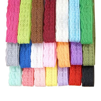 22mm Nicht-Dehnbares Buntes Spitzenband Weihnachten Halloween Neujahr Party Geschenkverpackung Spitzenband DIY Handgemachte Bastelarbeiten Stoff