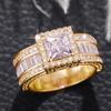 Delicate Square Zirconia Dazzling Ring For Women Engagement Wedding Ring Luxury Sparkling Bridal Rings Jewelry Accessories