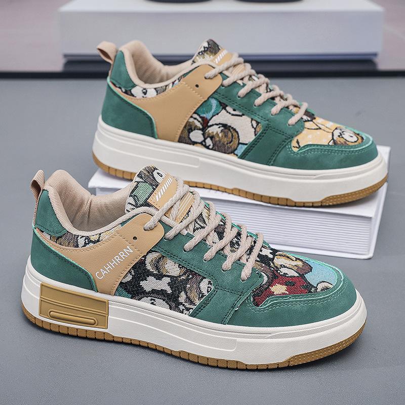 

Autumn men s shoes new breathable canvas shoes men s trend versatile little white shoes platform sports casual board shoes men 44