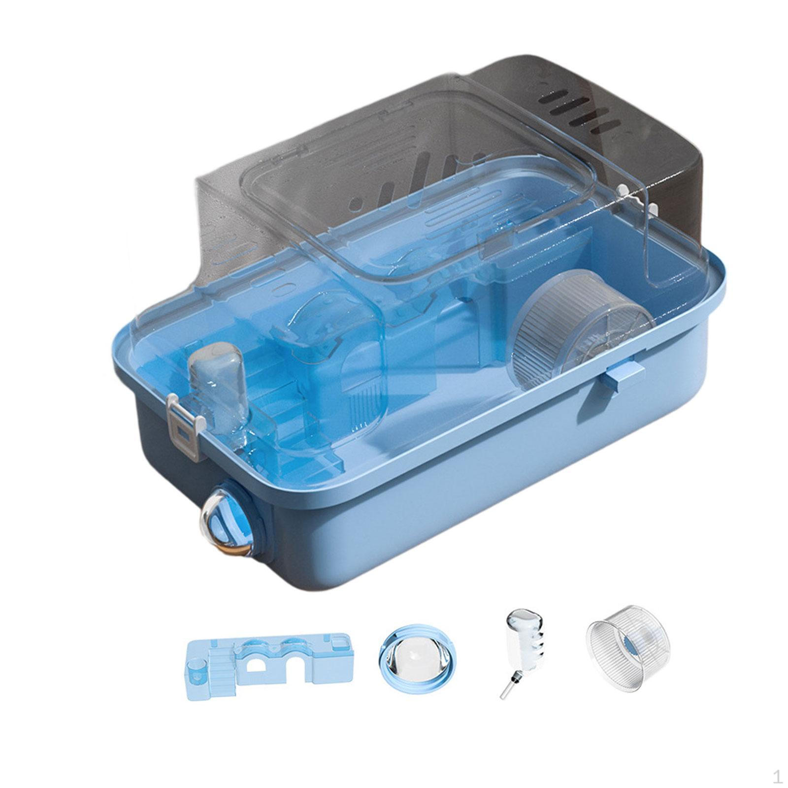 

2-слойная клетка для хомяков с открывающимся верхом, дышащая, домик для обитания мелких животных для песчанок и мышей