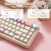 YUNZII B68 Wireless Mechanical Keyboard,Tri-Mode BT5.0/2.4GHz/USB-C,Cute PBT Keycaps,Hot Swappable Creamy Typing Gasket Mounted,RGB Backlit NKRO for