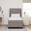 Box Spring Bed with Headboard Taupe 80 x 200 cm Fabric