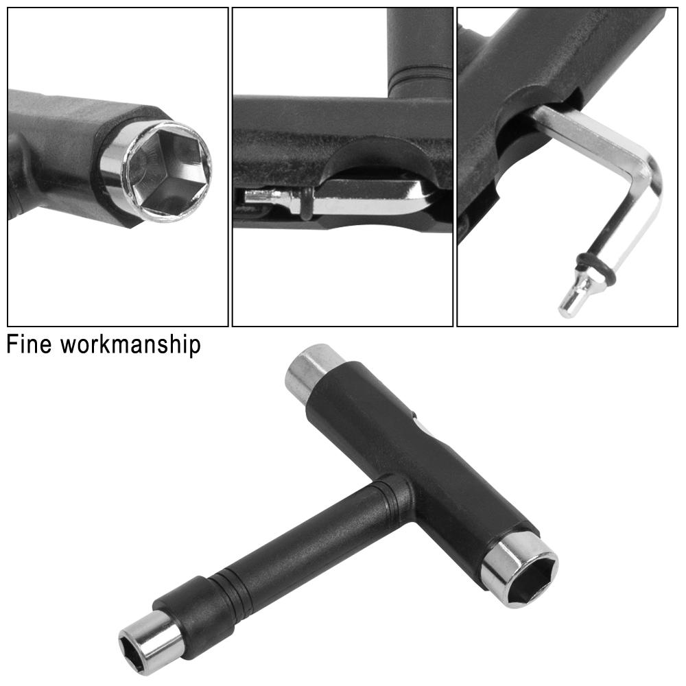 Inbusschlüssel Schwarz T-Griff Schraubenschlüssel Skateboard Longboard Board Rollschuh Werkzeug Professionelles Skateboard Montage Einstellwerkzeug Set