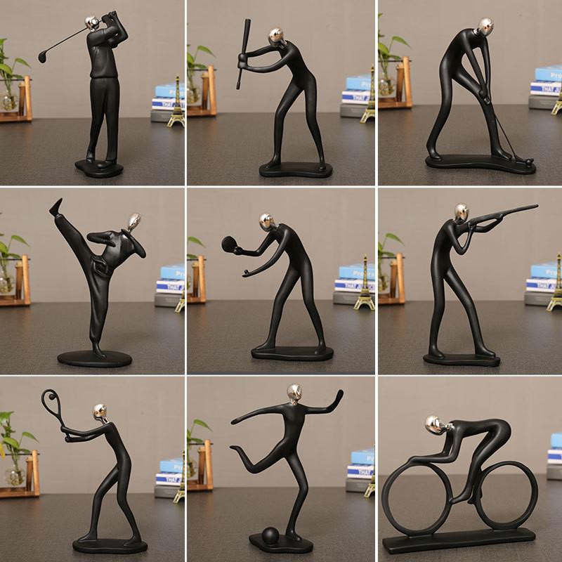 Modern Minimalist Resin Sports Figurine For Home Office Decor And Gift For Adults