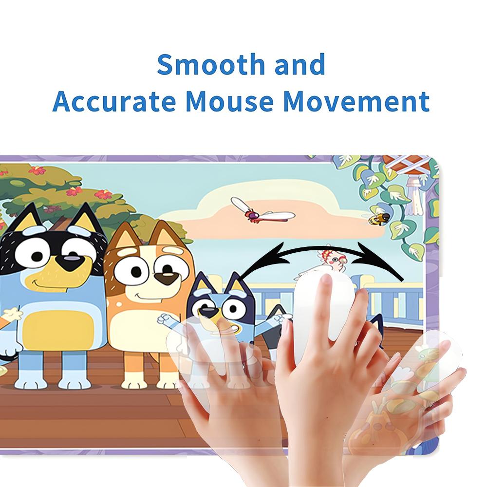 Bluey'S Family Adventure Large Gaming Mouse Pad Nonslip Rubber Base Waterproof Desk Mat For Office Pc Laptop