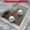 Large Retro 925 Pearl Earrings with Niche Ear Buckles for Women