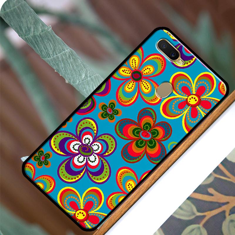 Groovy Flowers Hippie Bohemian Floral For OPPO A74 A54 A94 Case For OPPO A31 A53 A53S A5 A9 2020 A5S A15 A83 A91 A52 A72 Coque