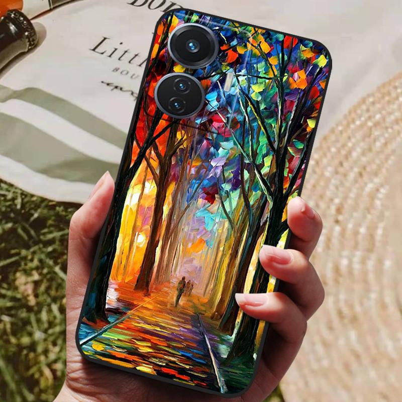 Etui dla vivo T1 4G VivoT1 V2153 Miękkie Silikonowe Etui na Tył z TPU dla vivo T1 44W Etui na Telefon Snapdragon 680 Ochronne Modne Coque