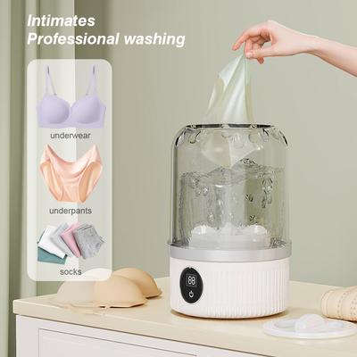 Wireless Washing Machine Portable Travel Underwear And Socks Cleaner 1L Mini Clothes Washing Machine Dehydratable Laundry Bucket