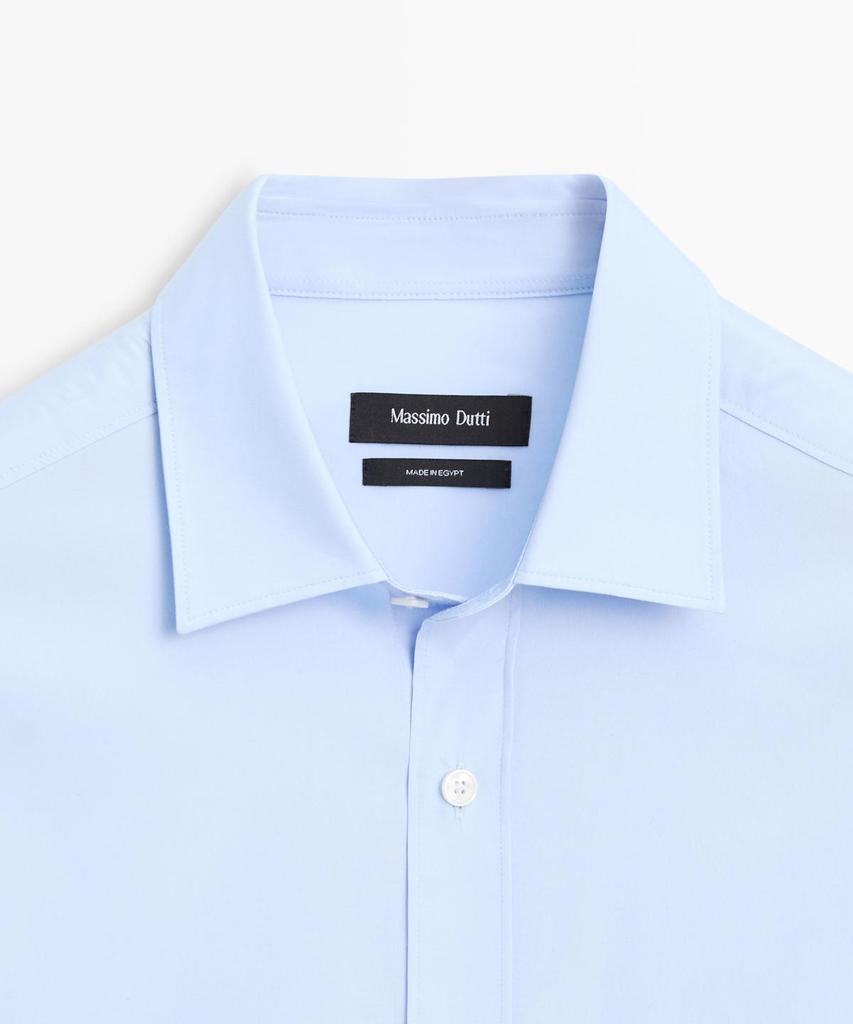 Masimodutti Cotton Blend Stretch Shirt