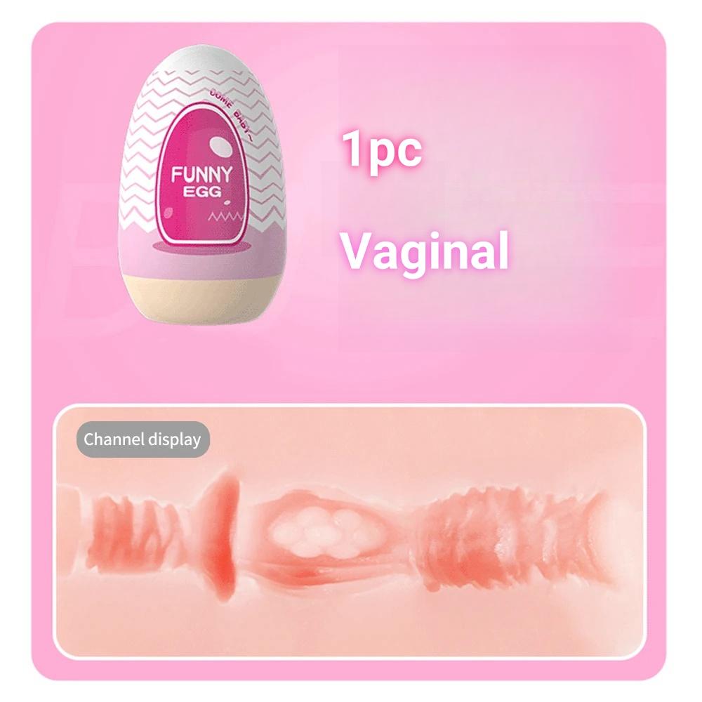 Mini hordozható maszturbációs tojáspohár valósághű vagina kezdőknek Puha maszturbációs csésze péniszmasszírozó-stimulátor szexjátékok férfiaknak