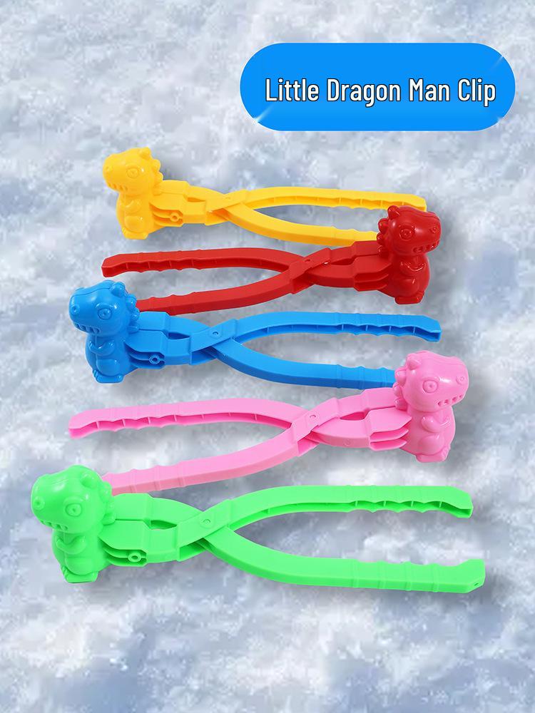 Little Green Frog Snowball Tool: Thickened Clip for Outdoor Children s Snow Play