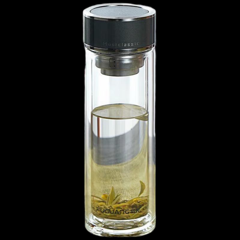 Fuguang Double-Layer Glass Tea Bottle