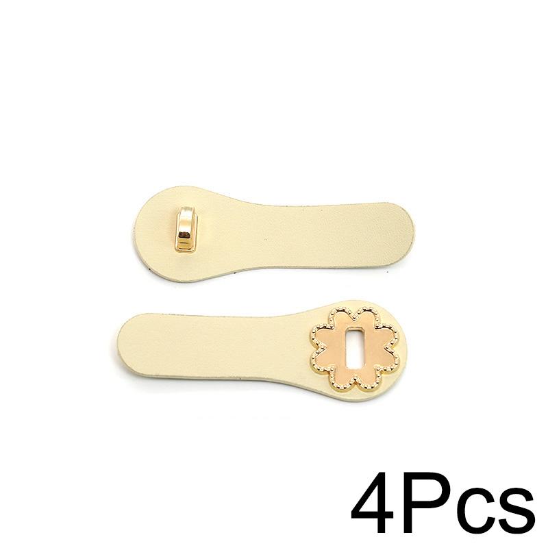 

1 пара пальто DIY пуговицы высокого качества свитер ручной работы высококачественная кожа металлическая пряжка ветровка 4 Pairs светло-желтого