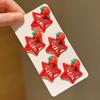 5 Pieces of Kidsren's Bangs Broken Hair Clips Girls' Star Strawberry Girls' Forehead Five-pointed Star Hair Clips Baby