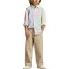 Polo Ralph Lauren Casual Shirt Color Block Design Striped Long Sleeve Single-Breasted Collar Kids tops 323B13800-001