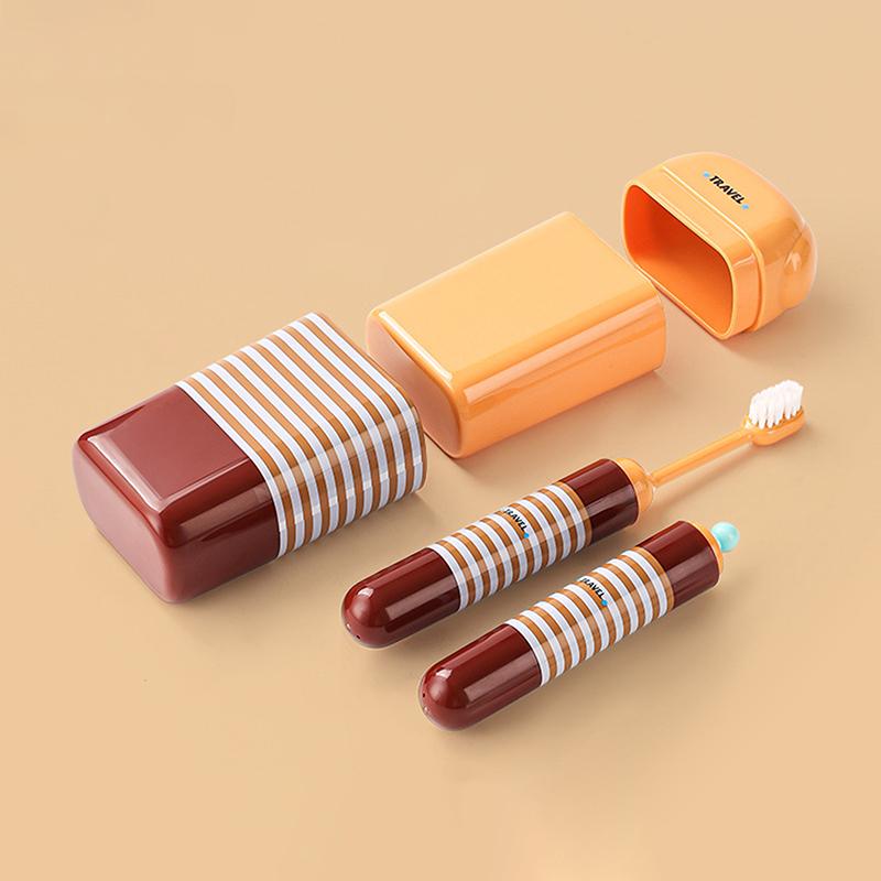 1Pc Portable Toothbrush Cup Bathroom Toothpaste Holder Storage Case Box Organizer Travel Toiletries Storage Cup Creative