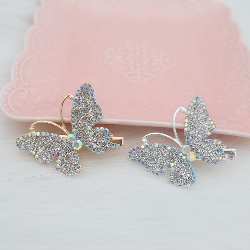 Korean Style Rhinestone Bow Hair Clip for Women
