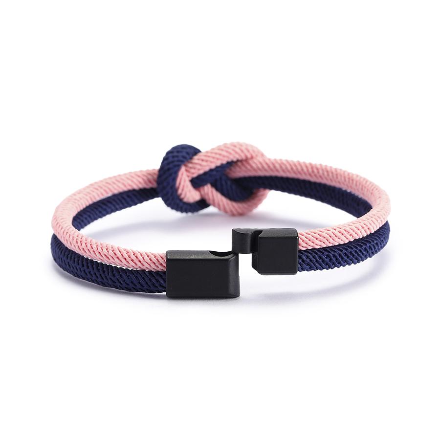 Neues Kontrastfarben-Matching Herrenarmband Premium Ausgewähltes 4mm Seil Handgeflochtene Knotenarmband Vielseitiger Männerschmuck Joias