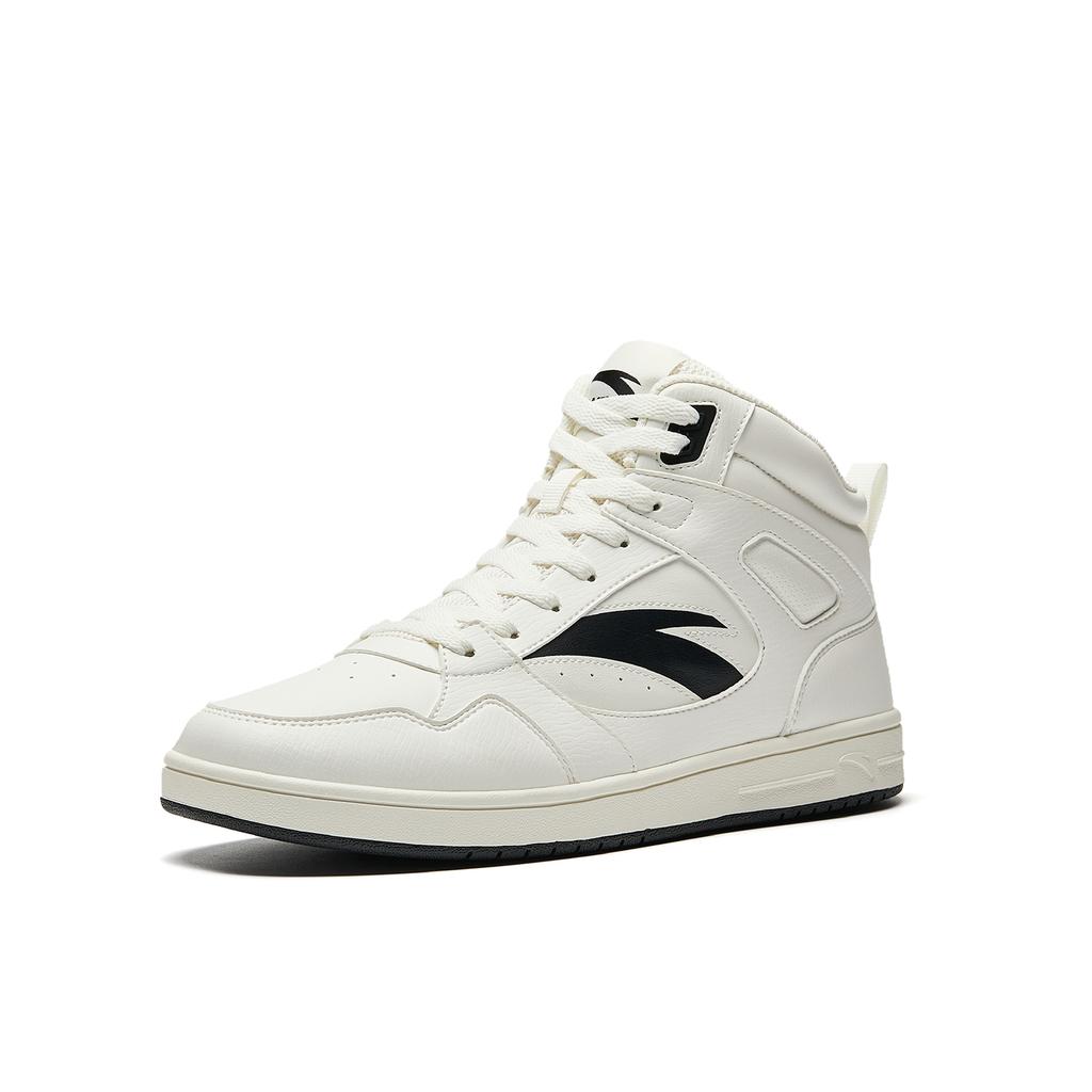 Anta Ano 2 Panda Simples Versátil Urbano Deslocamento Aumento de Altura Resistente ao Desgaste Leve Antiderrapante Cano Alto Sapatos de Skate Masculinos Tênis 912548011-1