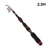 1.0m-2.3m Telescopic Fishing Rod Super Short Mini Glass Fishing Rod Portable Bass Bait Casting Rod for Outdoor Fishing Wholesale