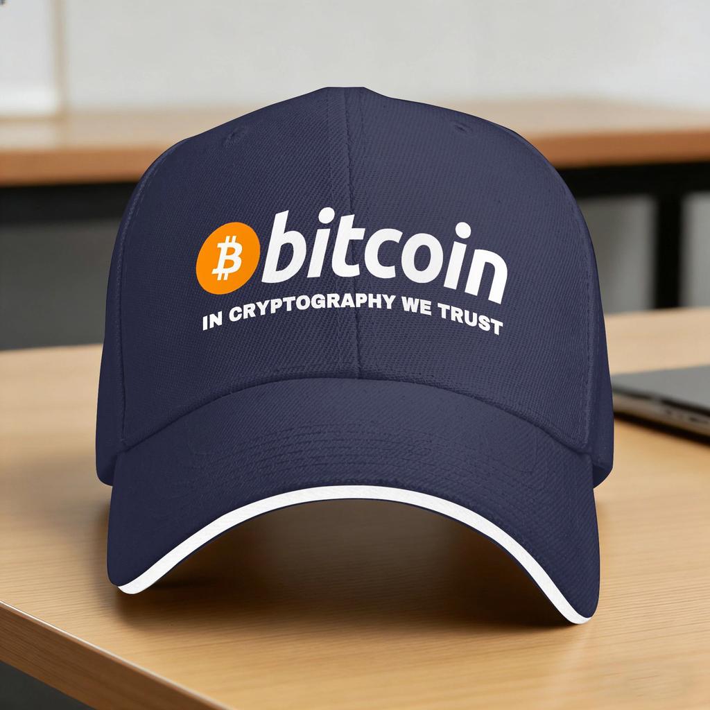 Bitcoin In Cryptography We Trust  Casual Baseball Cap  Kpop Rock Trucker Hat Summer Wholesale Couple Women Yk Cool Baseball Cap
