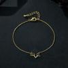14K Gold Plated Chrome Love Bracelets 20cm Copper White Zircon Love Bracelet for Couple