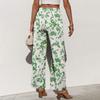 Womens High Waisted Wide Leg Pants Drawstring Palazzo Trousers with Pockets Dot Print Casual Lounge Pant