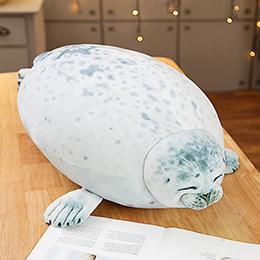 30~80Cm Net als een Echte Zeehond Pluche Speelgoed Wit Phocidae Grijs Zacht Water Dieren Knuffel Poppetje Cadeau 30cm brown