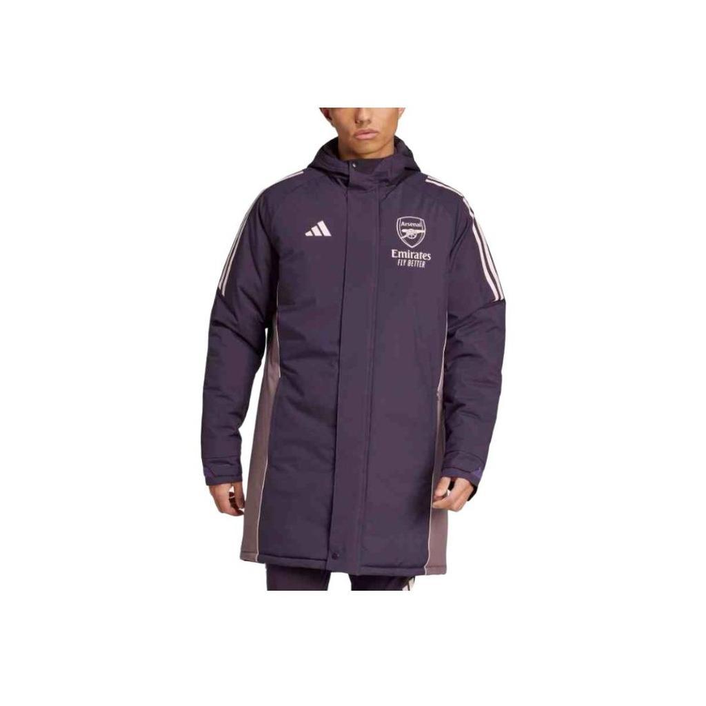 Adidas Football Series Striped Fashion Comfortable Versatile Long Sleeve Cotton Jacket Men Jackets Dark-Purple JF2926