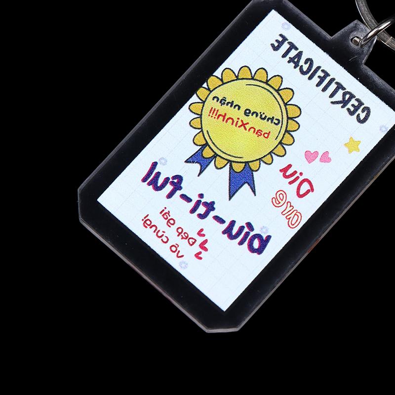 Kreativer Text Acryl Schlüsselanhänger Klar Flacher Schlüsselring Anhänger Für Tasche Rucksack Hängende Dekoration Autoschlüsselhalter Beste Freundin Geschenke