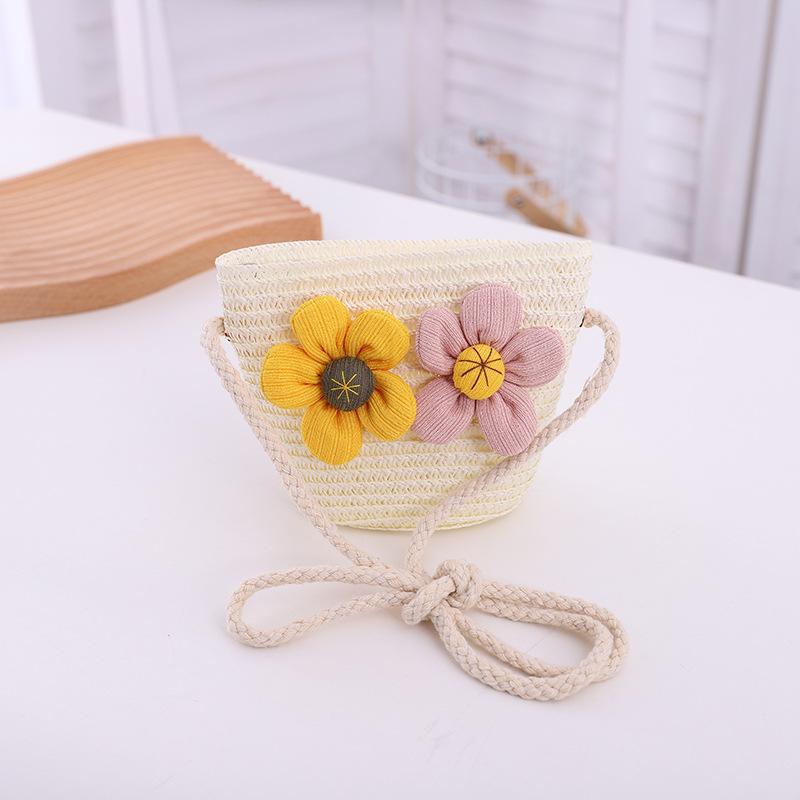 Hat female summer baby sun hat travel beach visor parent-child straw hat big brim children's basin hat sun protection