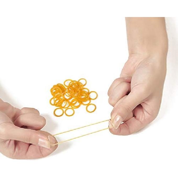 AMUU Rubber Bands Mini 1200pcs Yellow Small Rubber Band Mini Soft Elastic Bands for Braids Hair Diameter 16mm Rubber Bands for Office Supplies School