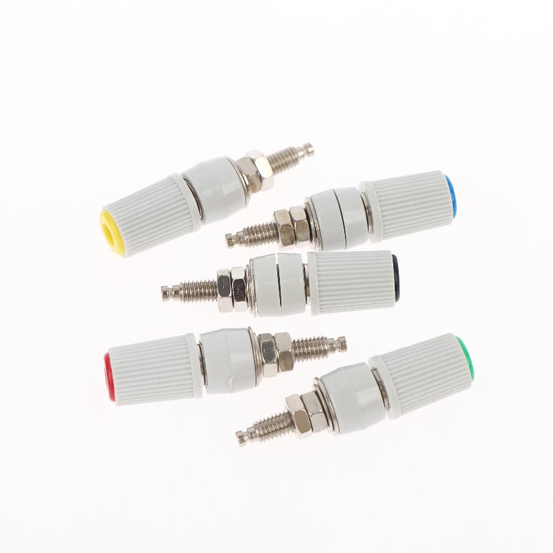 5Pcs High Current 5Mm Banana Jack Socket, 30A M5X48 Type 4Mm Amplifier Terminal Female Socket For Electronic Testing