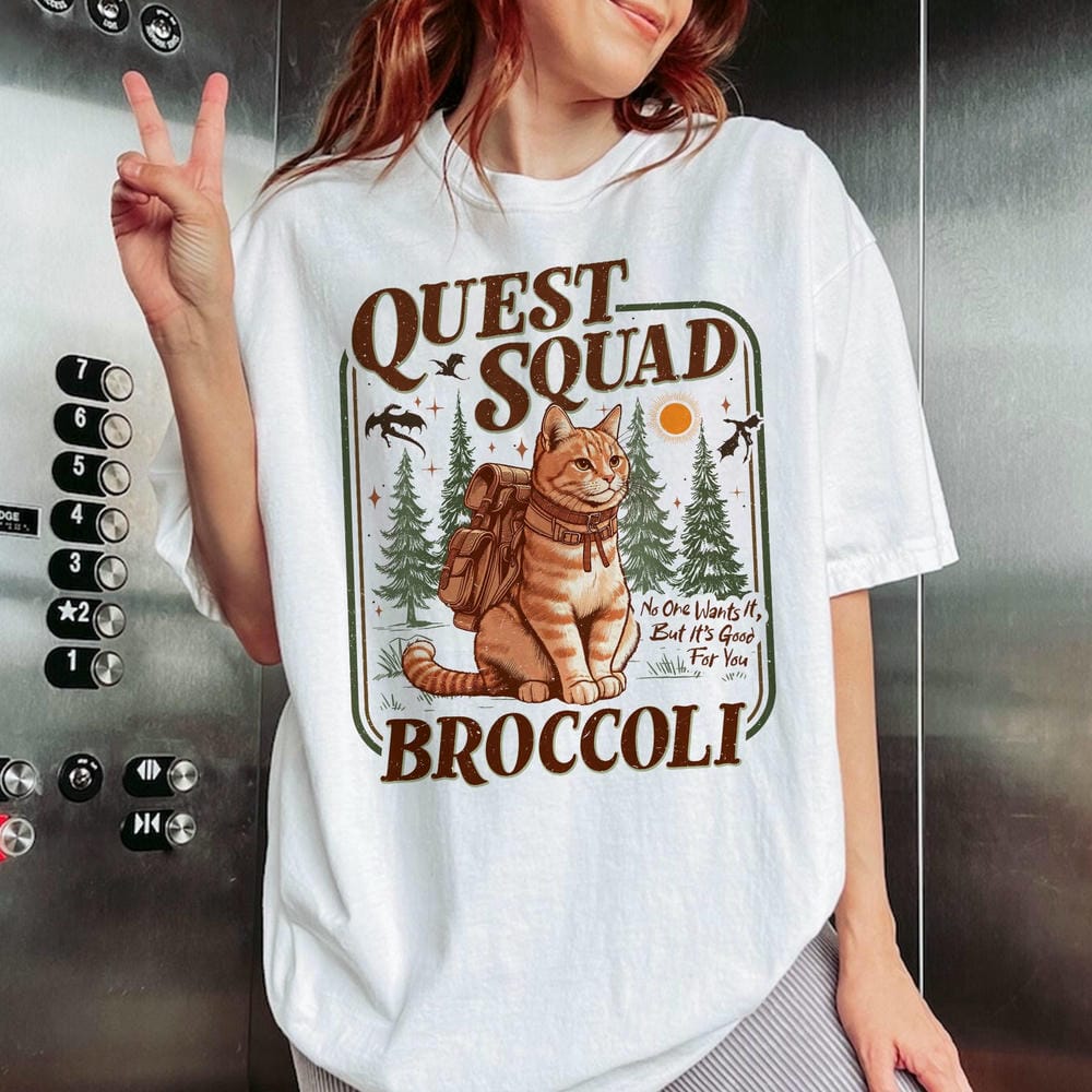 Onyx Storm Quest Squad Broccoli Comfort Shirt Fantasy Fourth Wing Dragon Rider Bookish Unisex Shirt Funny Sweatshirt Streetwear