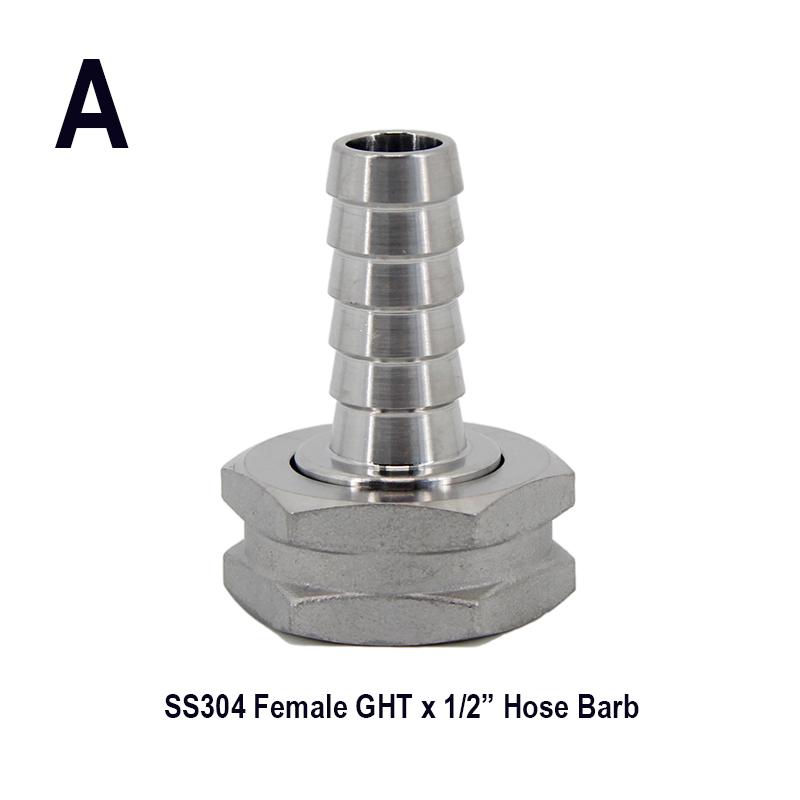 Stainless Steel 304 Garden Hose Thread Fittings Homebrew Hardware