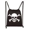 Bundle Mouth Bag - Skull Children's School Bag Printed Bundle Mouth Bag Elementary School Students Trend School Bag
